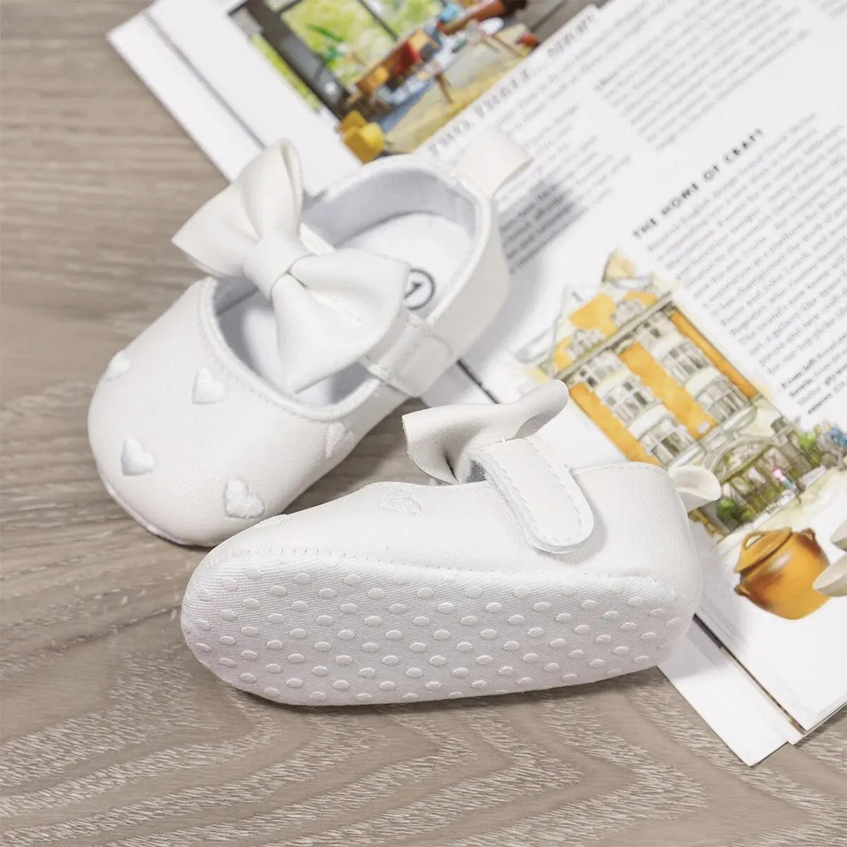 Meckior Baby Girl Dress Shoes – Bow-Knot Soft Sole Walkers