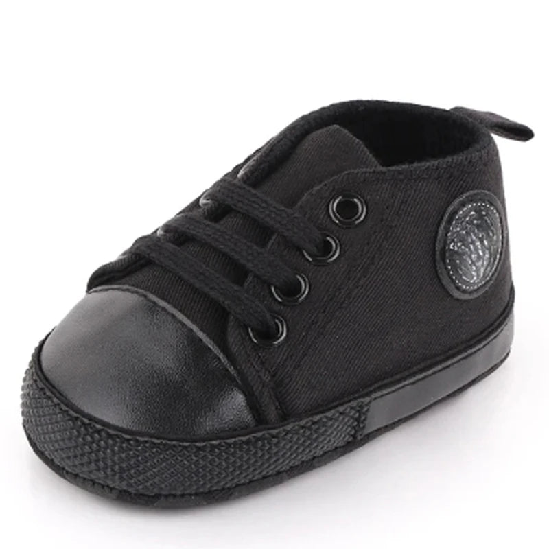 Canvas Baby Sneakers – Soft Sole First Walkers for Boys & Girls