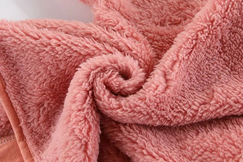 Spring and Autumn Children's Fleece Coat Baby Bear Ears Long Sleeve Warm Jacket 0-3 Years Old Child Clothing