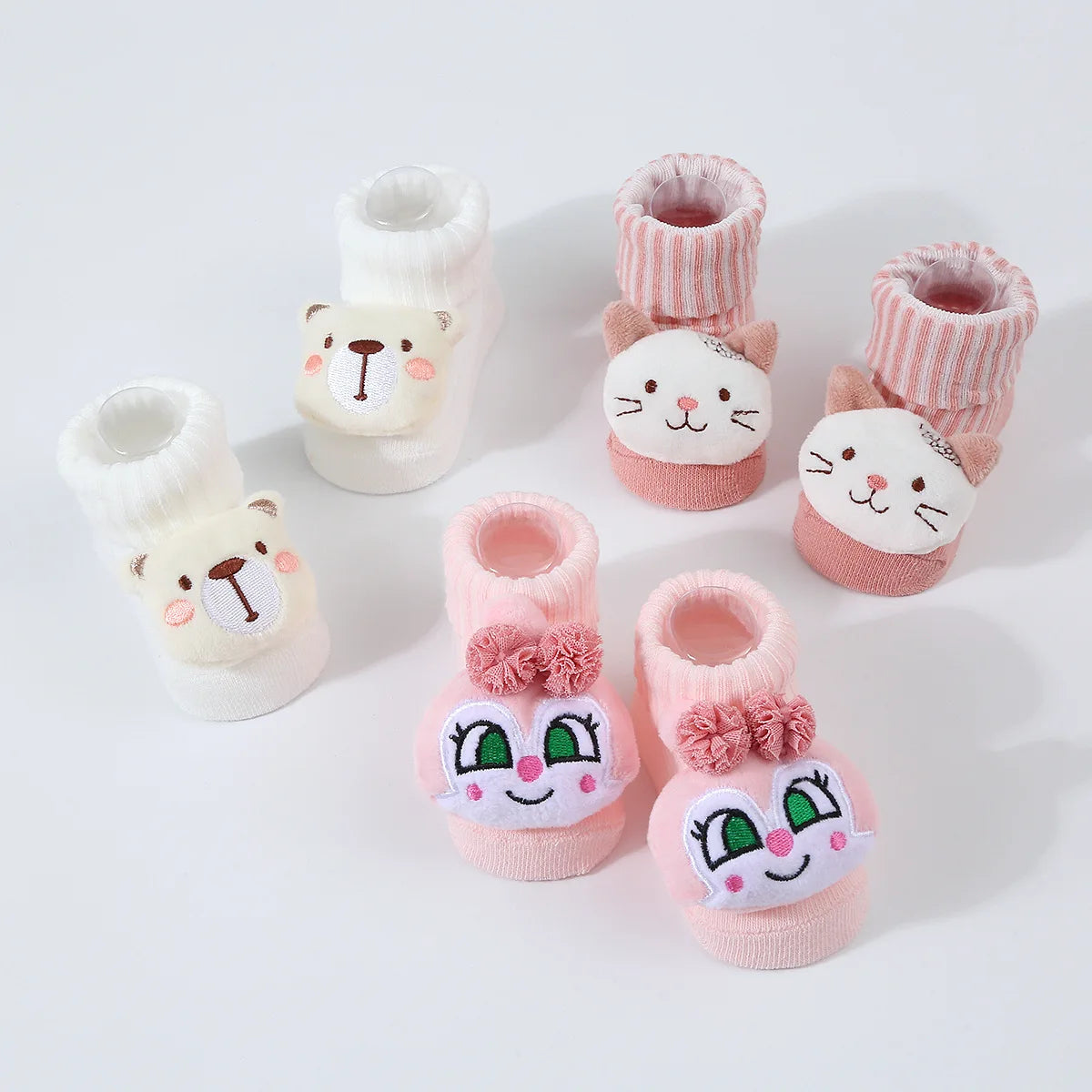 Cute Knitted Cartoon Baby Socks – Newborn Prewalker (Unisex)