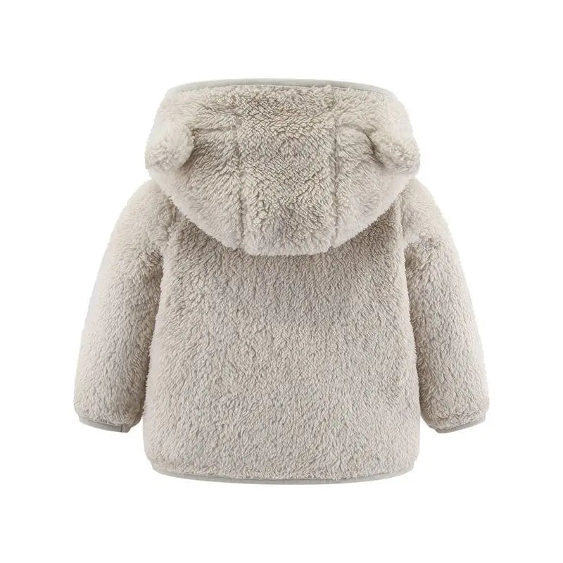 Spring and Autumn Children's Fleece Coat Baby Bear Ears Long Sleeve Warm Jacket 0-3 Years Old Child Clothing