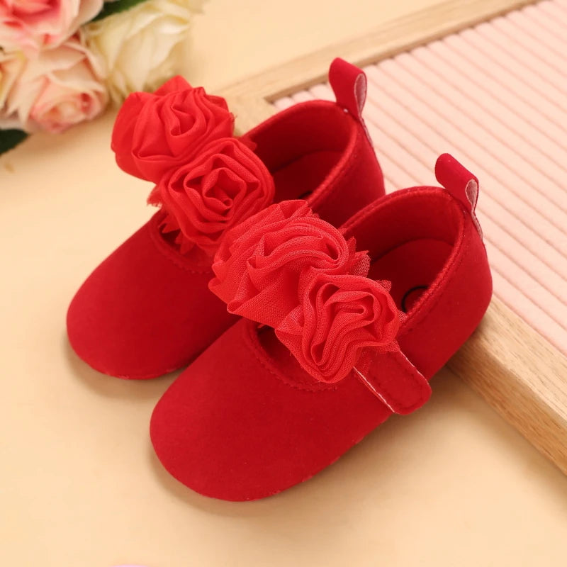 White Lace Princess Baby Shoes – Soft Sole First Walkers