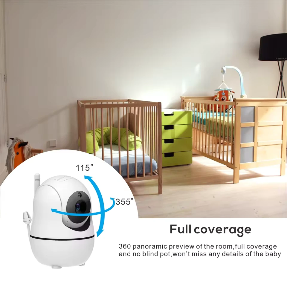 Crystal-Clear 1080P Baby Monitor – 7" Screen, 24hr Battery, 4X Zoom