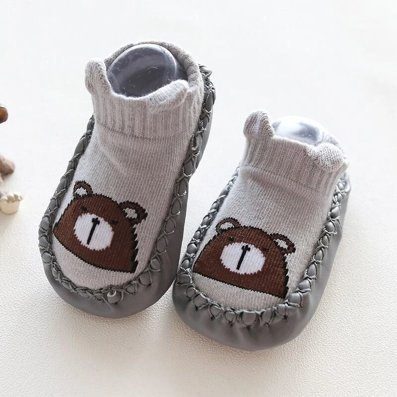 Baby Non-Slip Indoor Socks Slippers with Rubber Soles