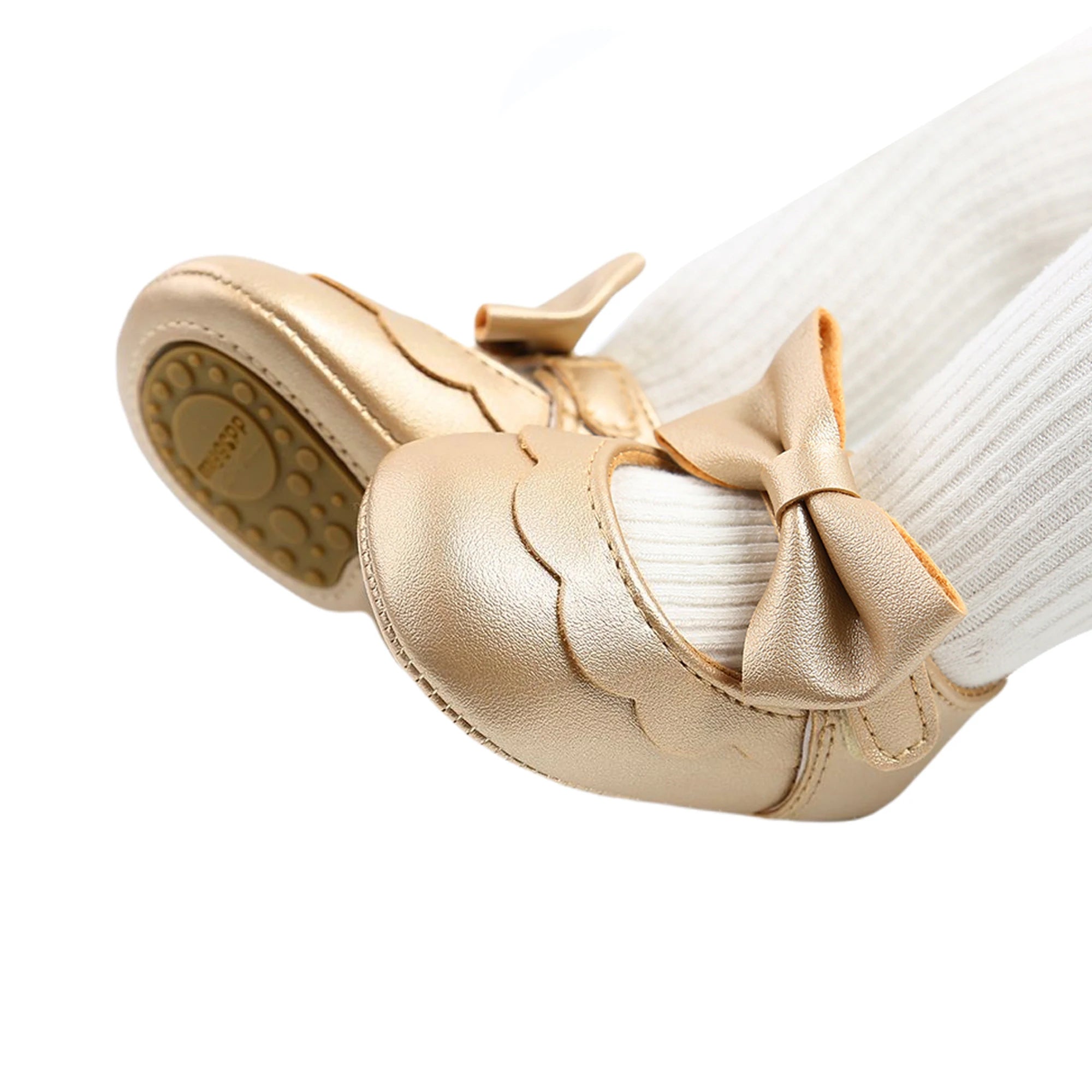 Baby Girl Bowknot Flat Shoes – Soft Sole First Walkers