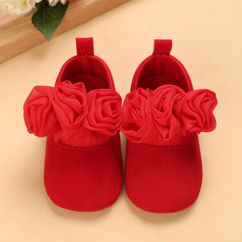 White Lace Princess Baby Shoes – Soft Sole First Walkers