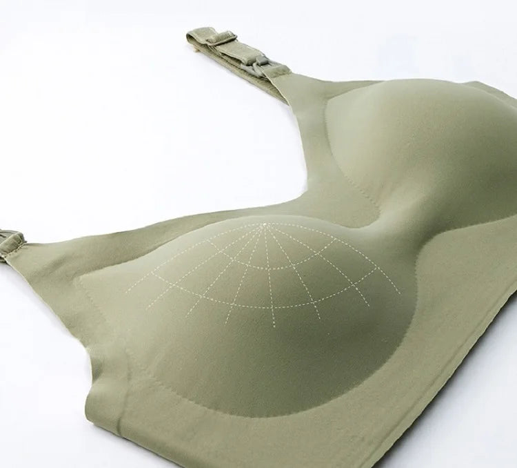 Ultra-Thin Laser Cut Nursing Bra – Push-Up, Removable Pads, Plus Size