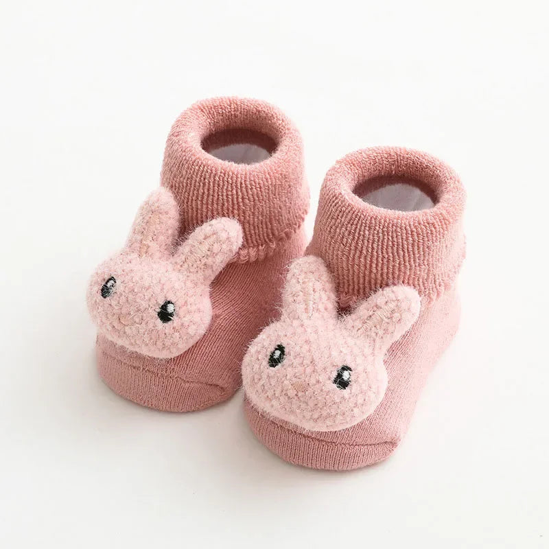 Warm Anti-Slip Cartoon Baby Socks – Winter Indoor (Unisex)