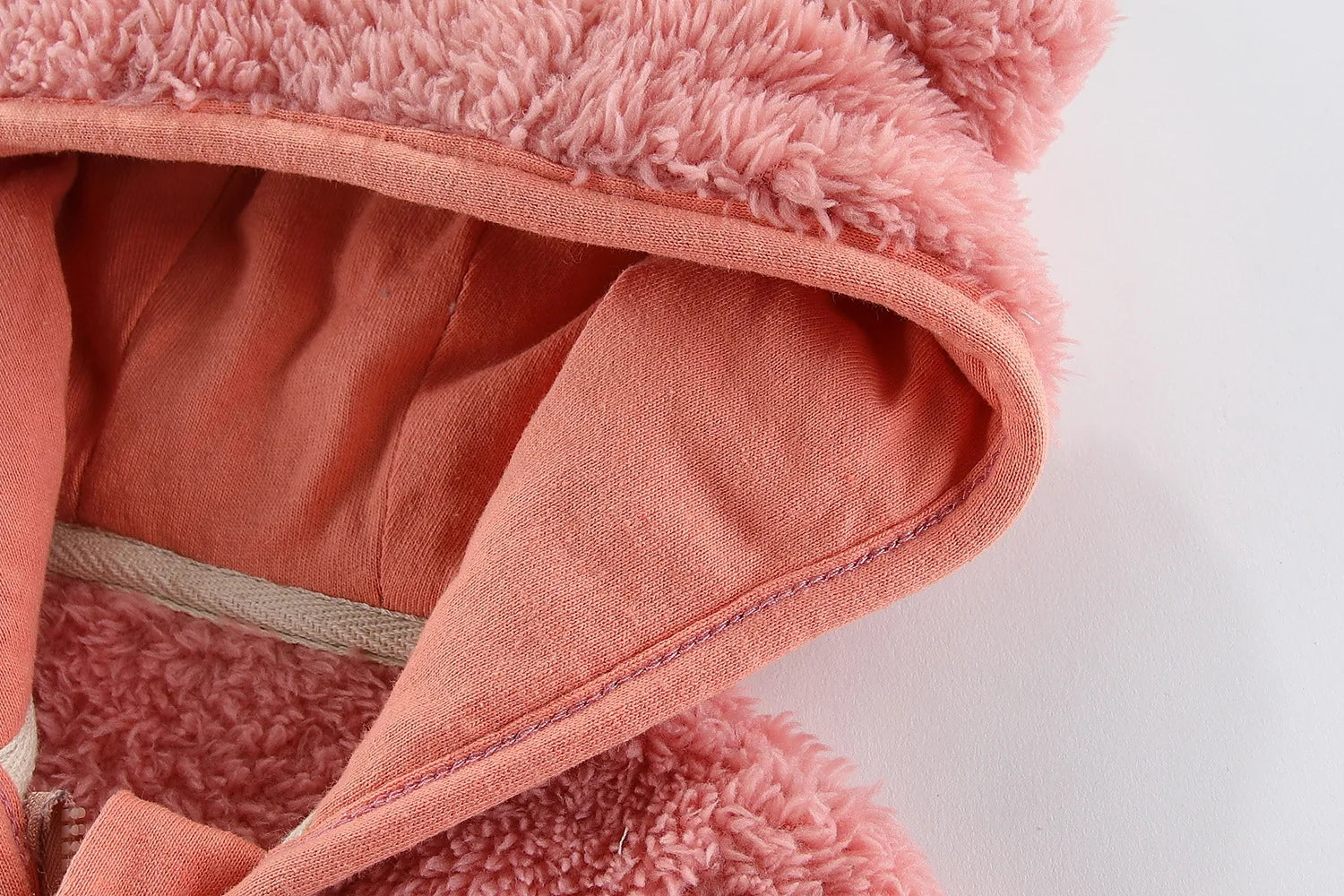 Spring and Autumn Children's Fleece Coat Baby Bear Ears Long Sleeve Warm Jacket 0-3 Years Old Child Clothing
