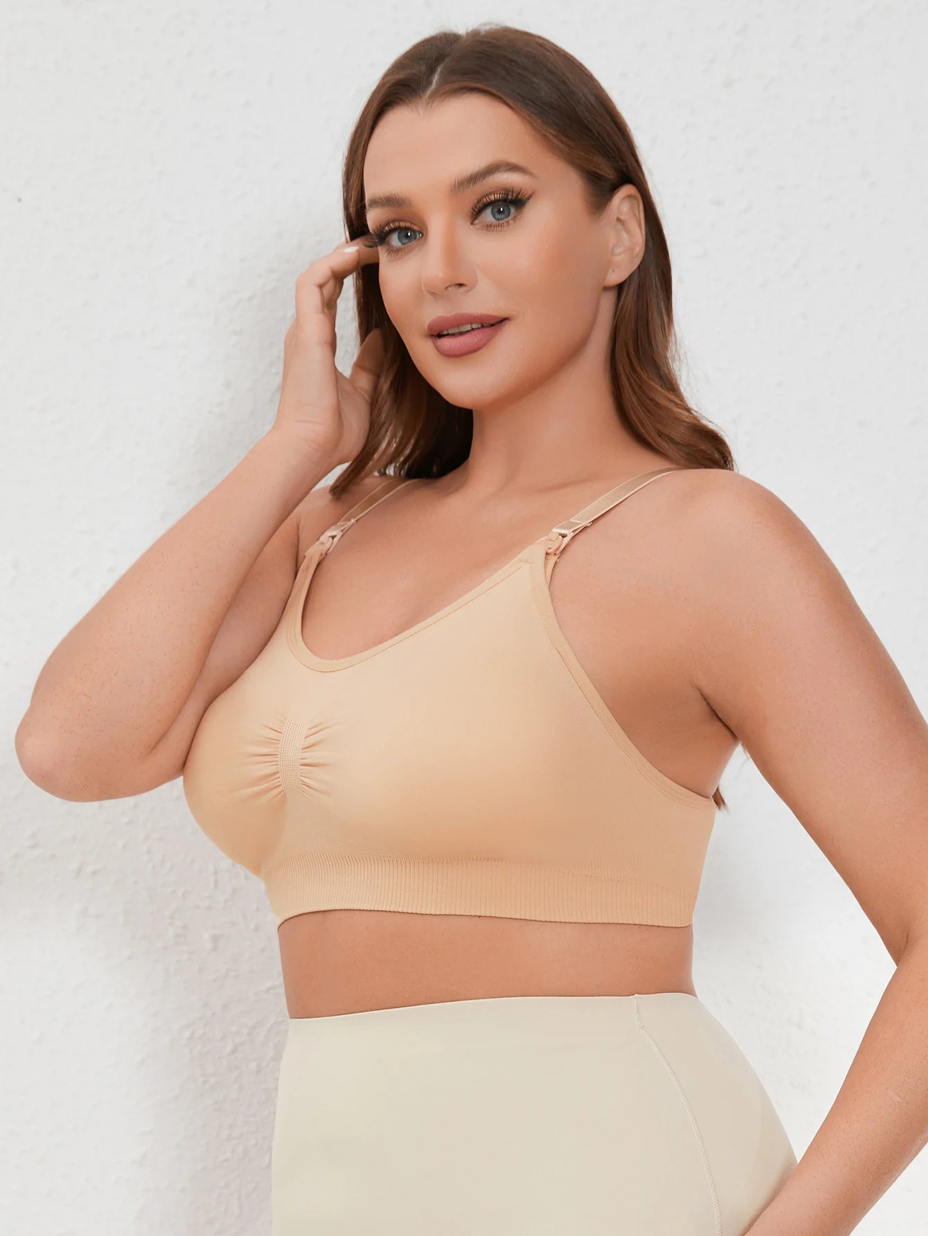 Adjustable Plus Size Nursing Bra – Seamless & Breathable