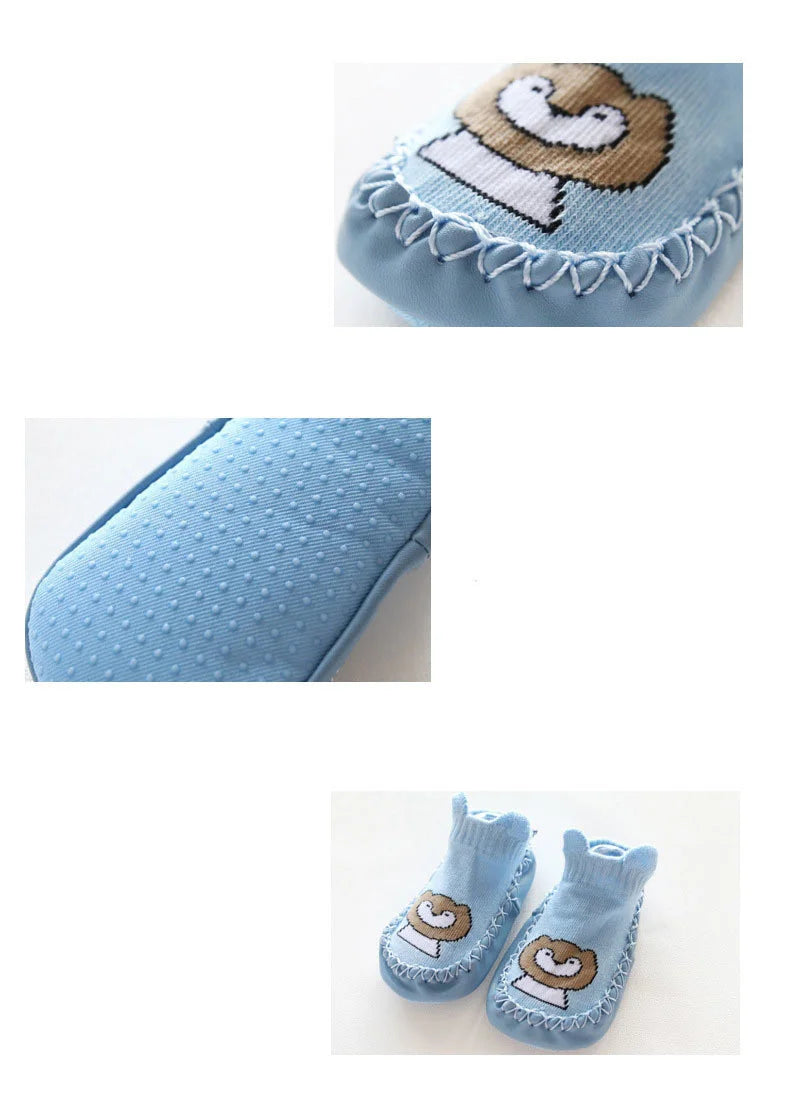 Baby Non-Slip Indoor Socks Slippers with Rubber Soles