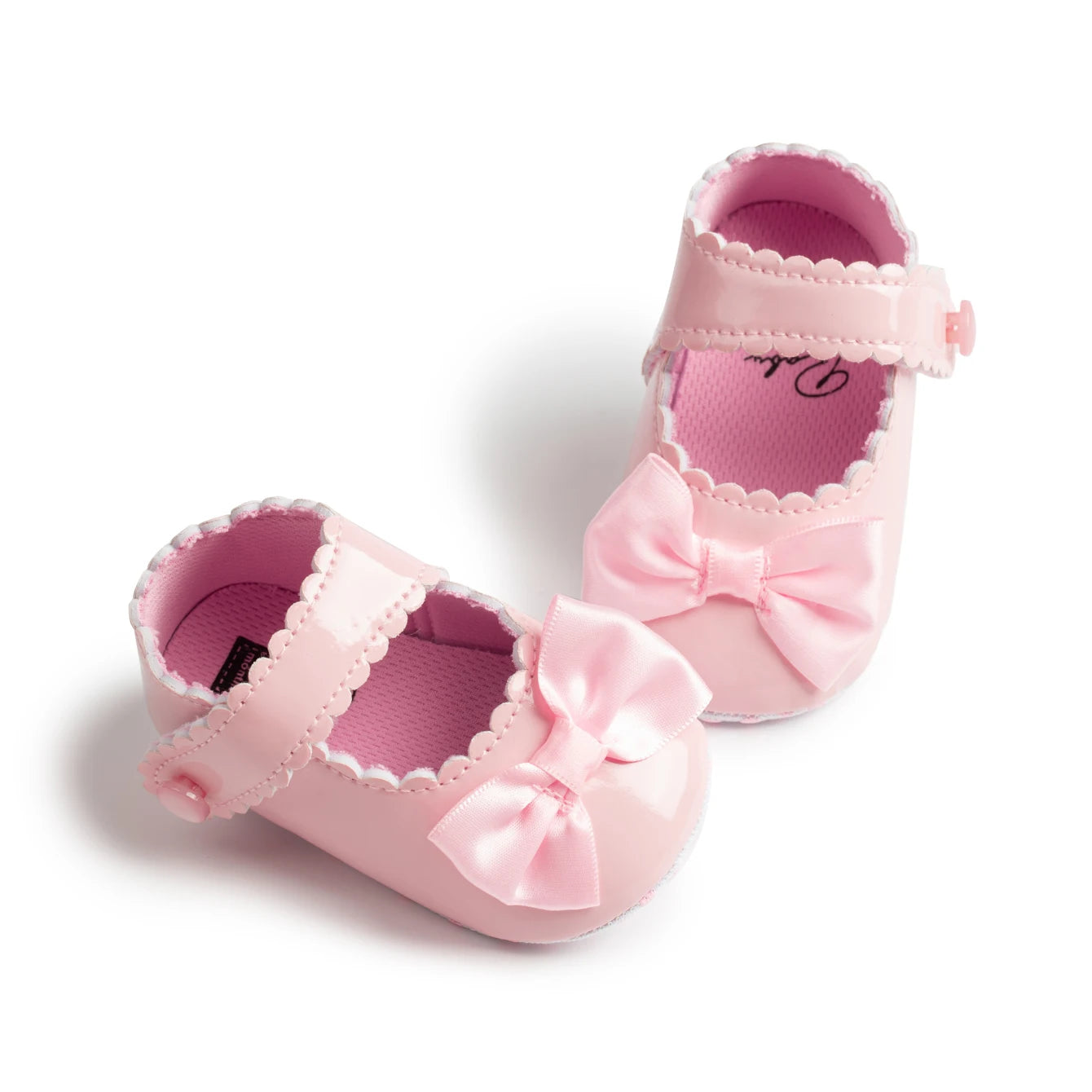 Meckior PU Leather Bowknot Baby Girl Shoes – Soft Sole Flats