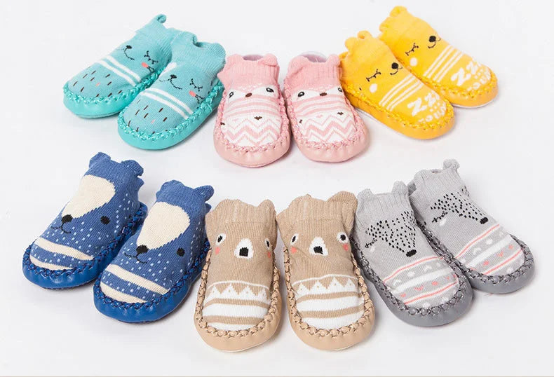 Baby Non-Slip Indoor Socks Slippers with Rubber Soles
