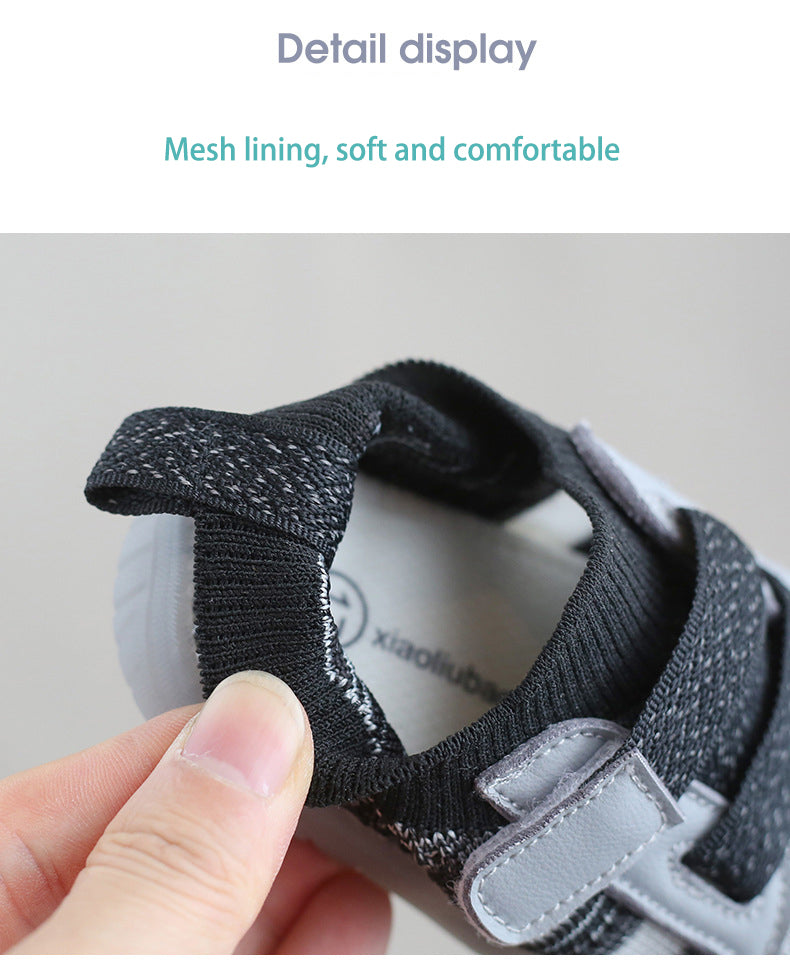 Children's Casual Sports Shoes Mesh Breathable Boy Girls Walking Shoes Soft Soles Anti-skid Baby Walking Shoes Baby Sports Shoes