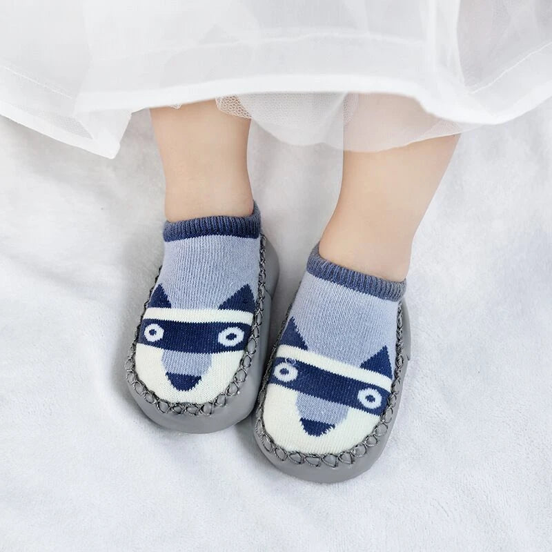 Baby Non-Slip Indoor Socks Slippers with Rubber Soles