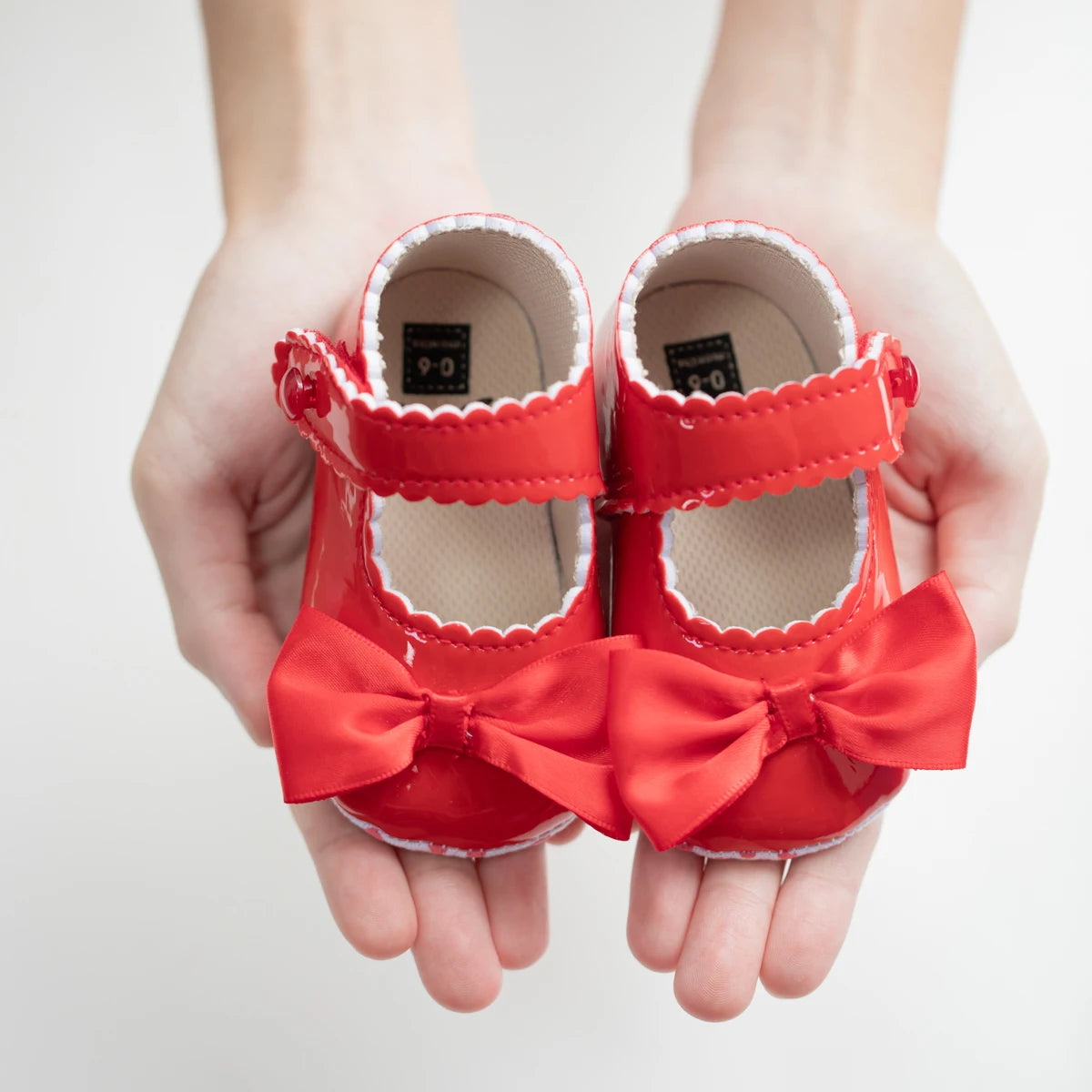 Meckior PU Leather Bowknot Baby Girl Shoes – Soft Sole Flats