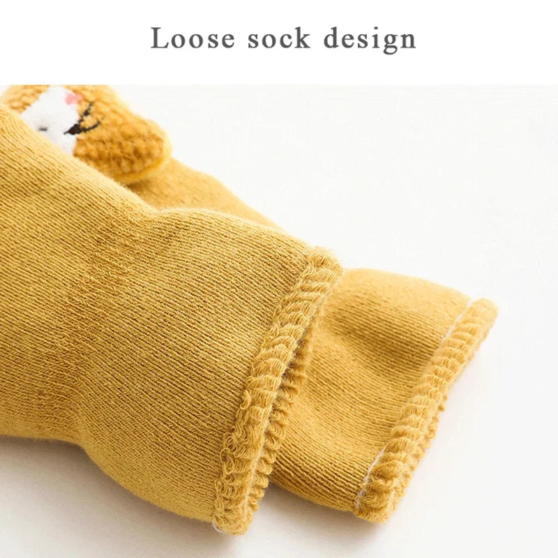 Warm Anti-Slip Cartoon Baby Socks – Winter Indoor (Unisex)