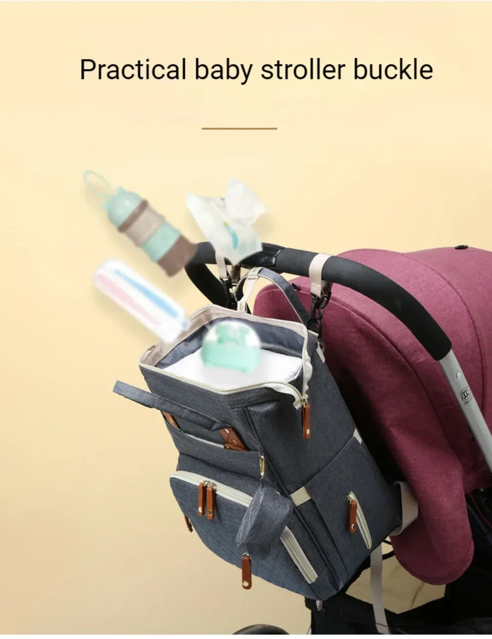Baby diaper backpack toddler diaper backpack with diaper changing pad mom and dad travel large capacity backpack baby bag