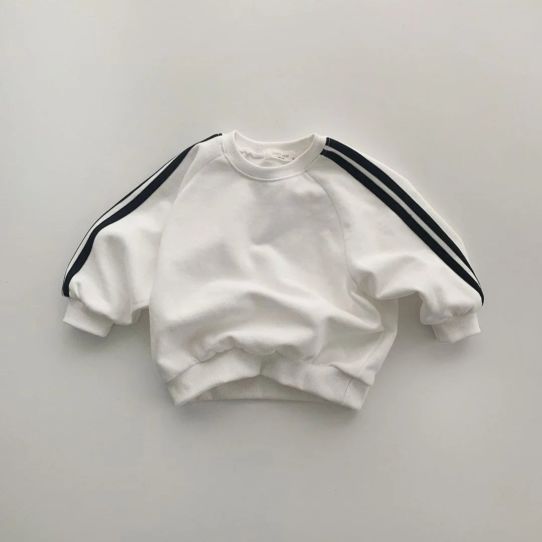Boys and girls' spring new 2025 children's cool letter printing zipper top pants leisure sports two piece baby suit