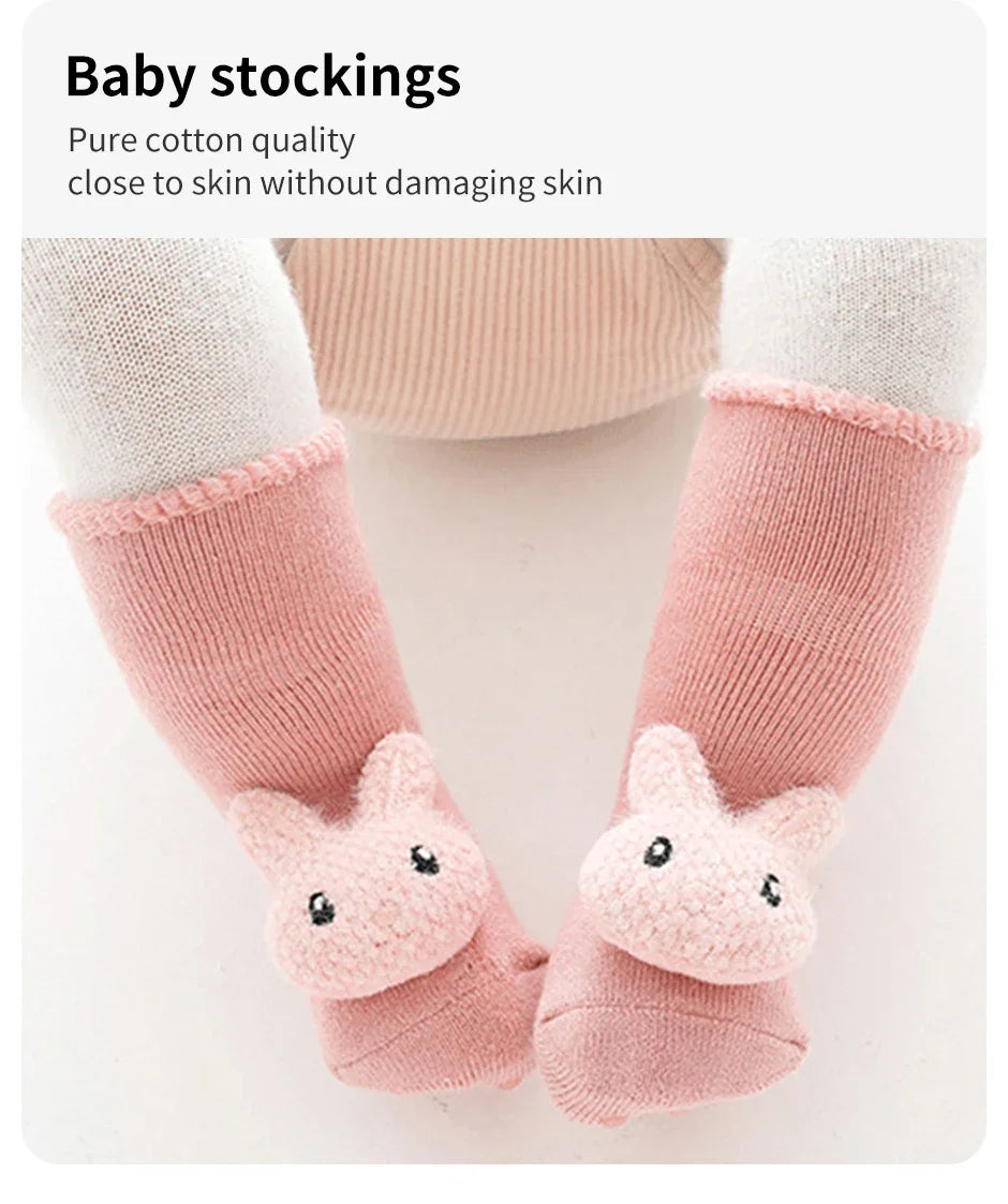 Warm Anti-Slip Cartoon Baby Socks – Winter Indoor (Unisex)
