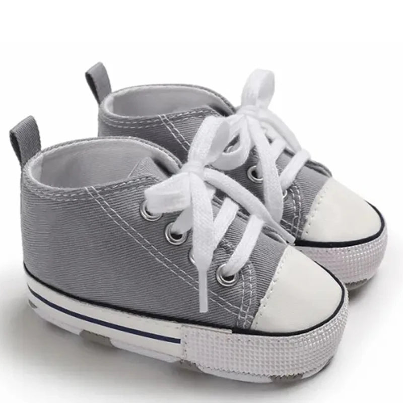 Canvas Baby Sneakers – Soft Sole First Walkers for Boys & Girls