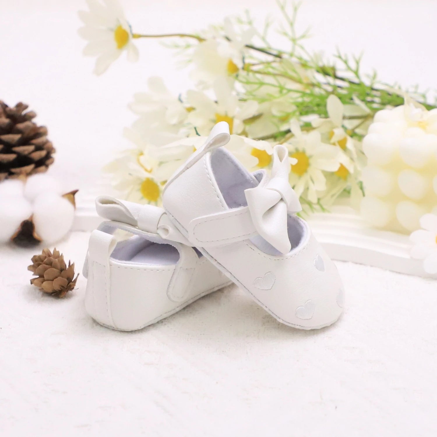 Love Embroidered Baby Girl Shoes – Soft First Step Walkers