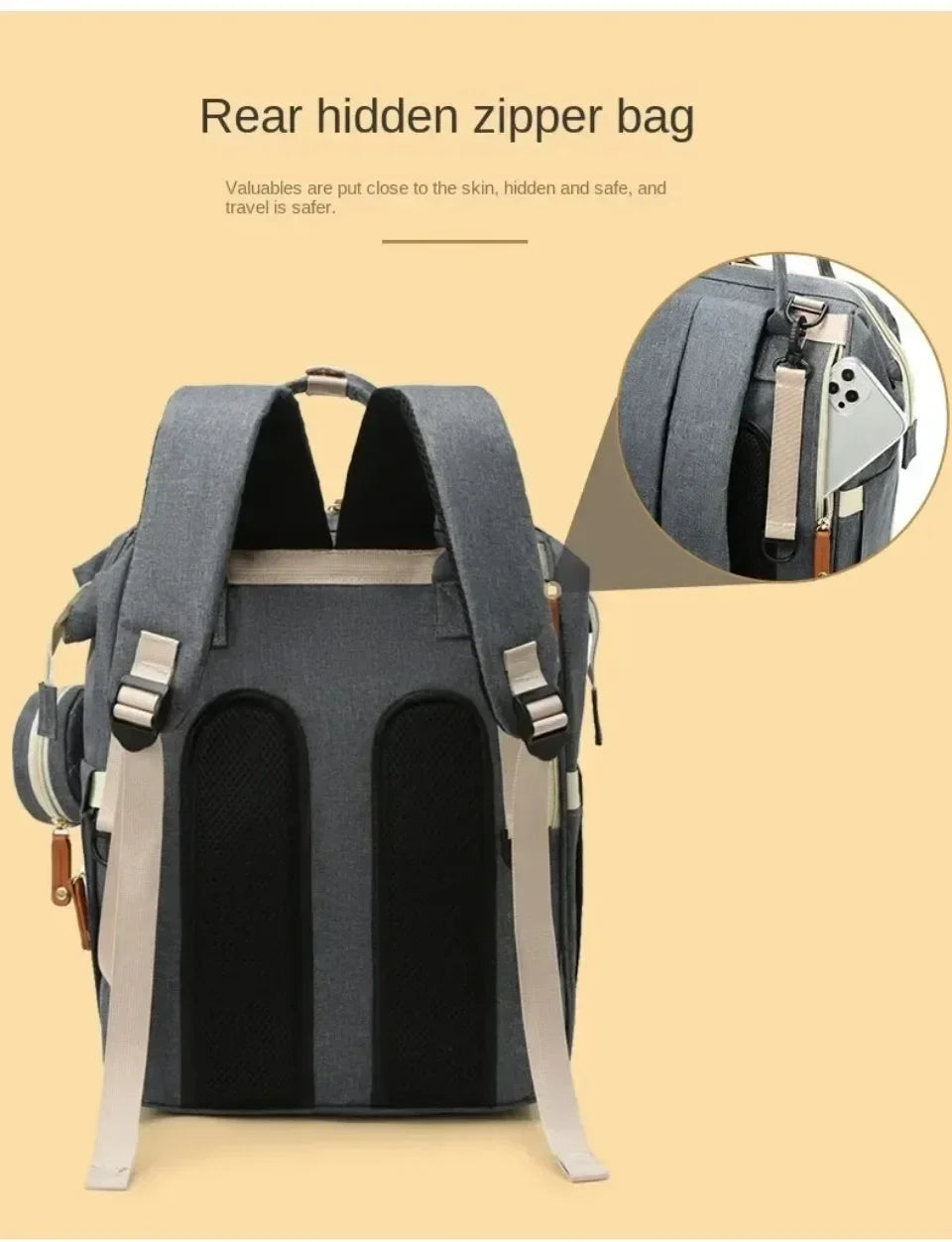 Baby diaper backpack toddler diaper backpack with diaper changing pad mom and dad travel large capacity backpack baby bag