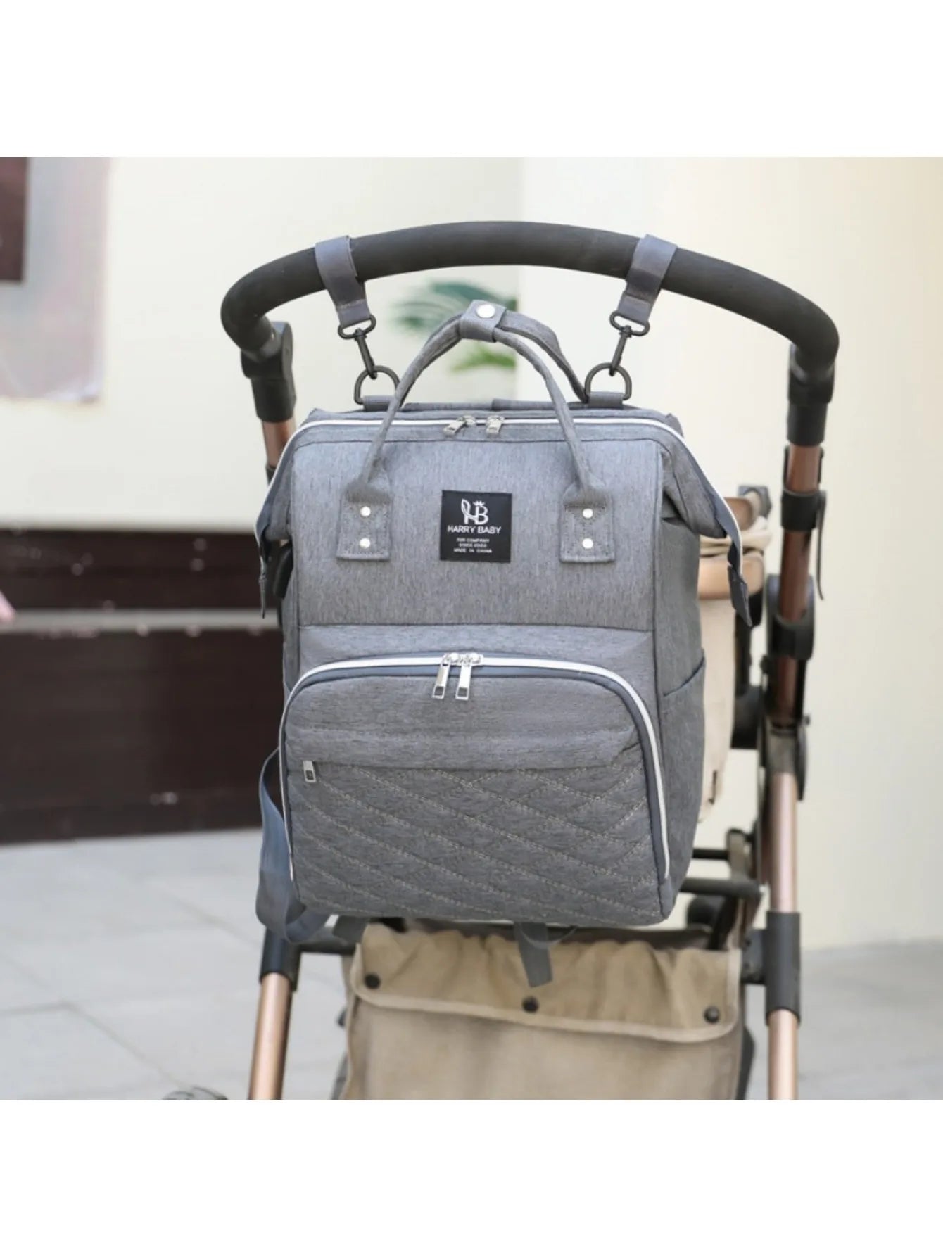 Mommy Diaper Bags Baby Stroller Hanging Bag Mother Large Capacity Nappy Backpacks with Changing Mat Convenient Baby Nursing Bags