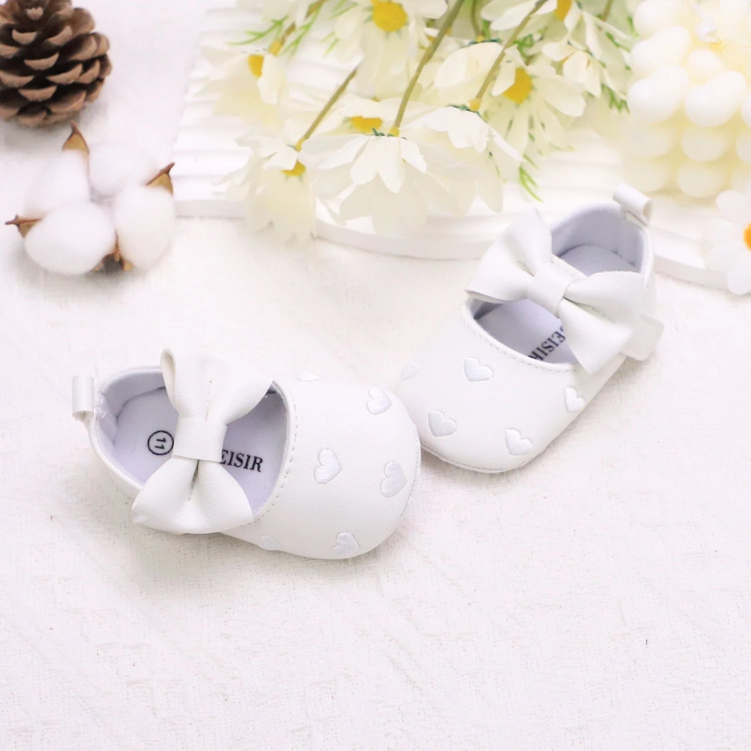 Love Embroidered Baby Girl Shoes – Soft First Step Walkers