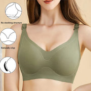 Ultra-Thin Laser Cut Nursing Bra – Push-Up, Removable Pads, Plus Size