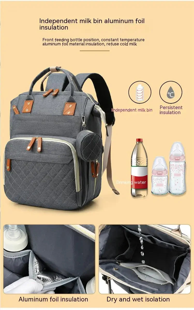 Diaper Bag with Changing Station 3 in 1 Baby Diaper Backpack with Foldable Changing Pad, Large Travel Back Pack for Girl Boy