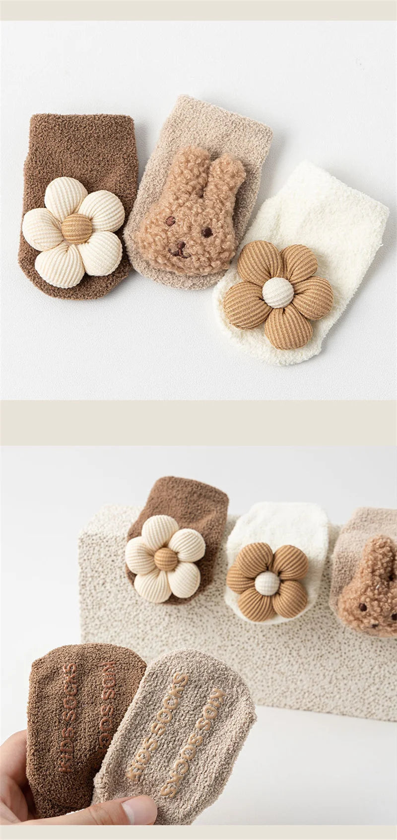 Cute Animal Baby Floor Socks – Warm & Non-Slip