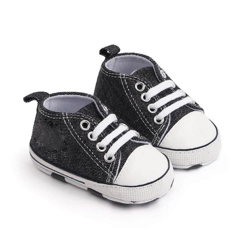 Canvas Baby Sneakers – Soft Sole First Walkers for Boys & Girls