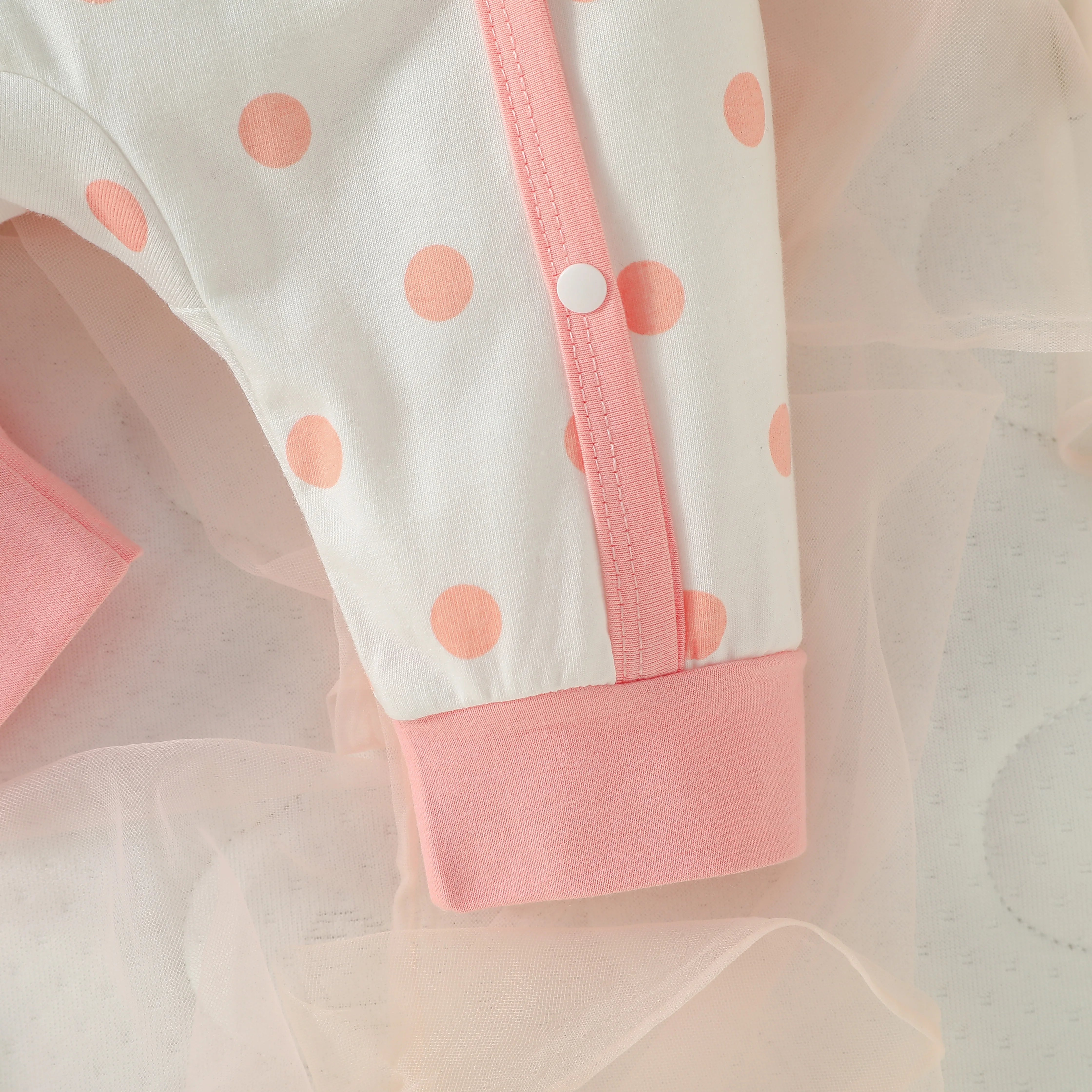 2025 Baby Girl 4PCS Bear Embroidered Jumpsuit Set – Bib, Hat & Gloves