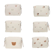 Bear Embroidered Stroller Organizer Diaper & Nursing Pouch