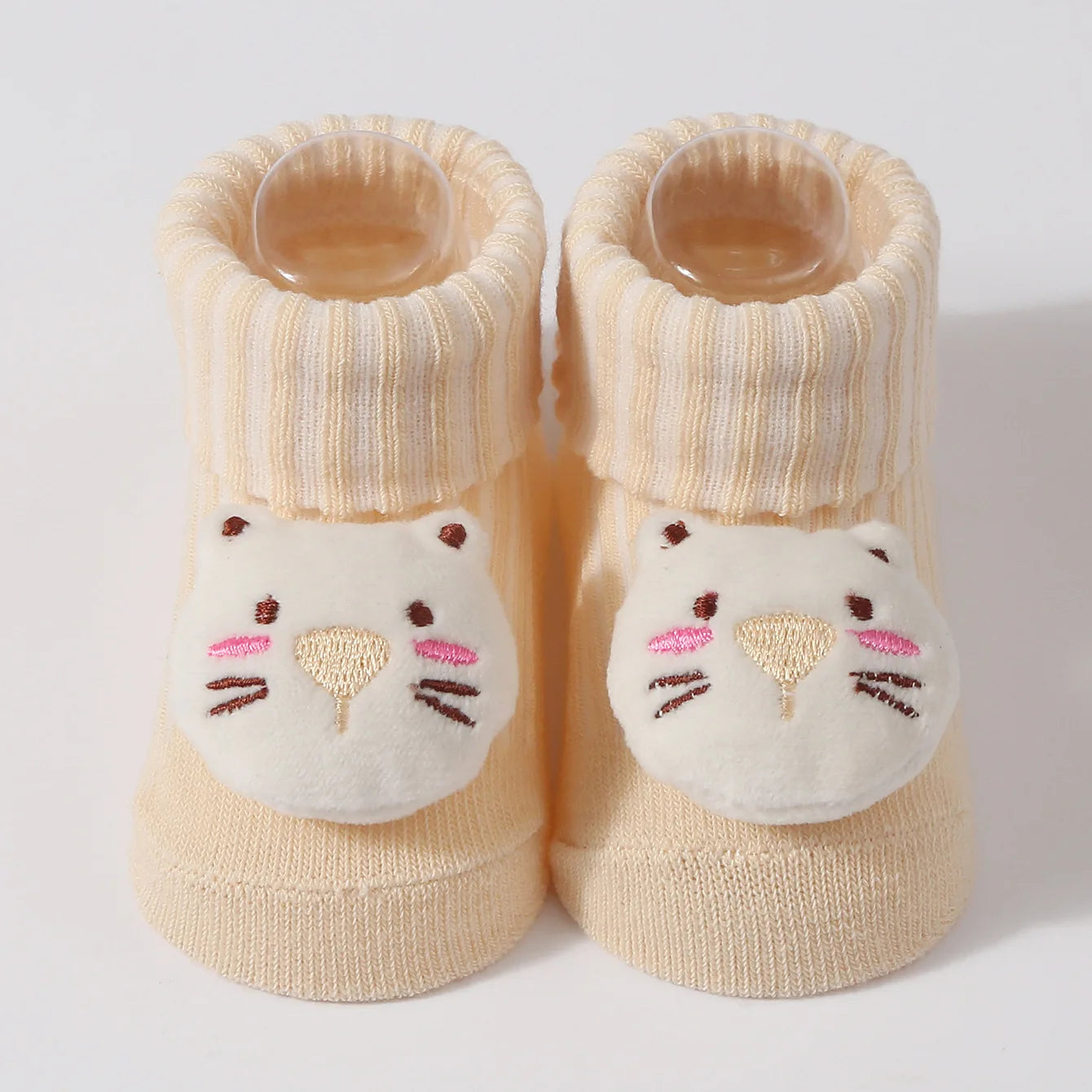 Kawaii 3D Animal Baby Socks – Soft Cotton (0–6 Months)