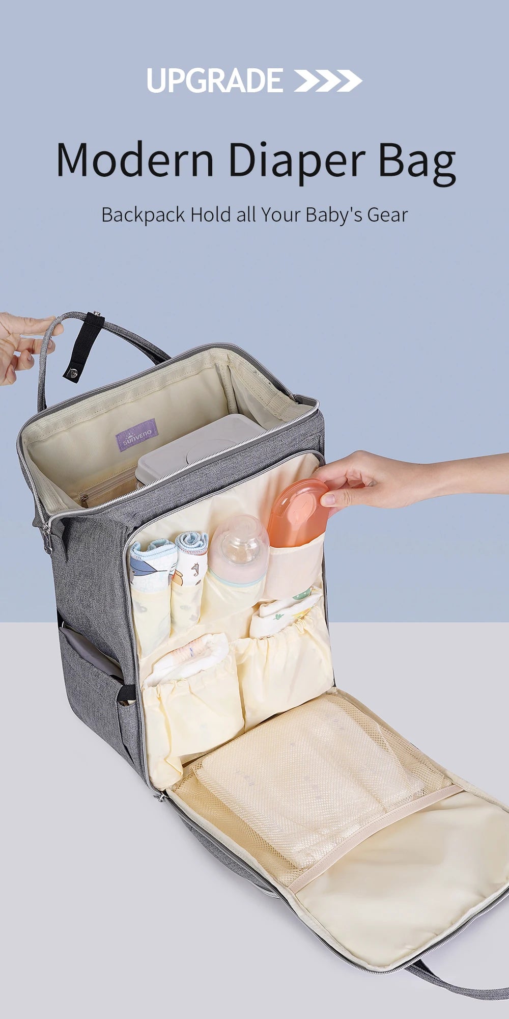 Multifunction Maternity Backpack with Insulated Pockets