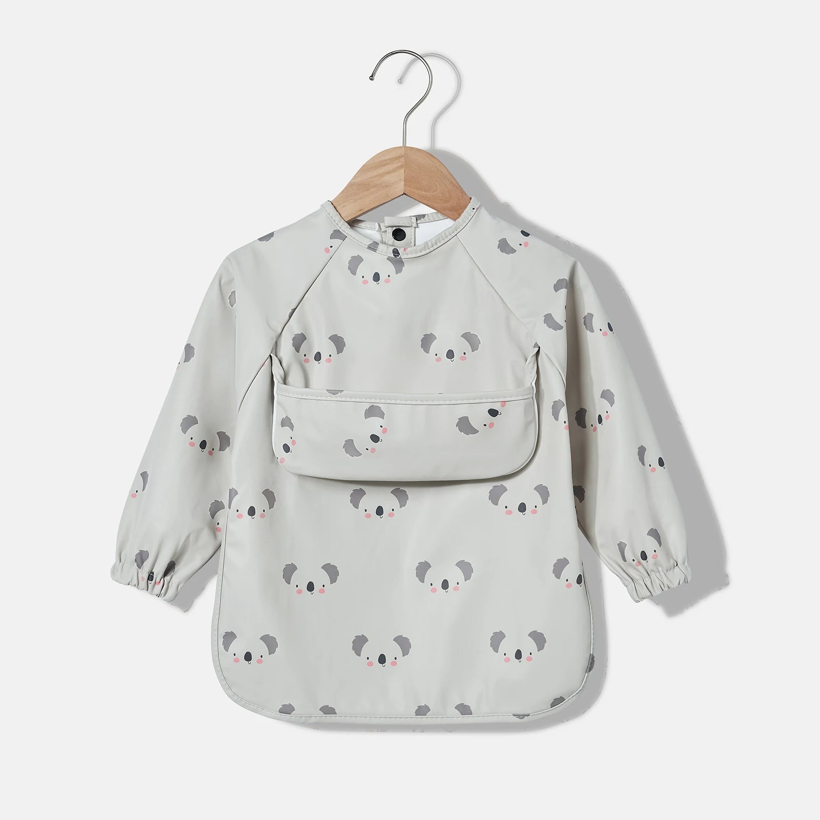 New Baby's Waterproof Long Sleeve Apron with Pocket Toddler Burp Cloth Boys Girls Anti-dirty Art Smock Baby Stuff Denmark bib