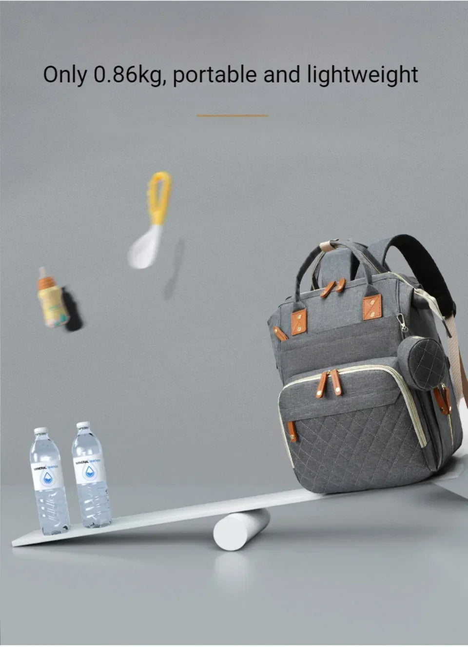 Baby diaper backpack toddler diaper backpack with diaper changing pad mom and dad travel large capacity backpack baby bag