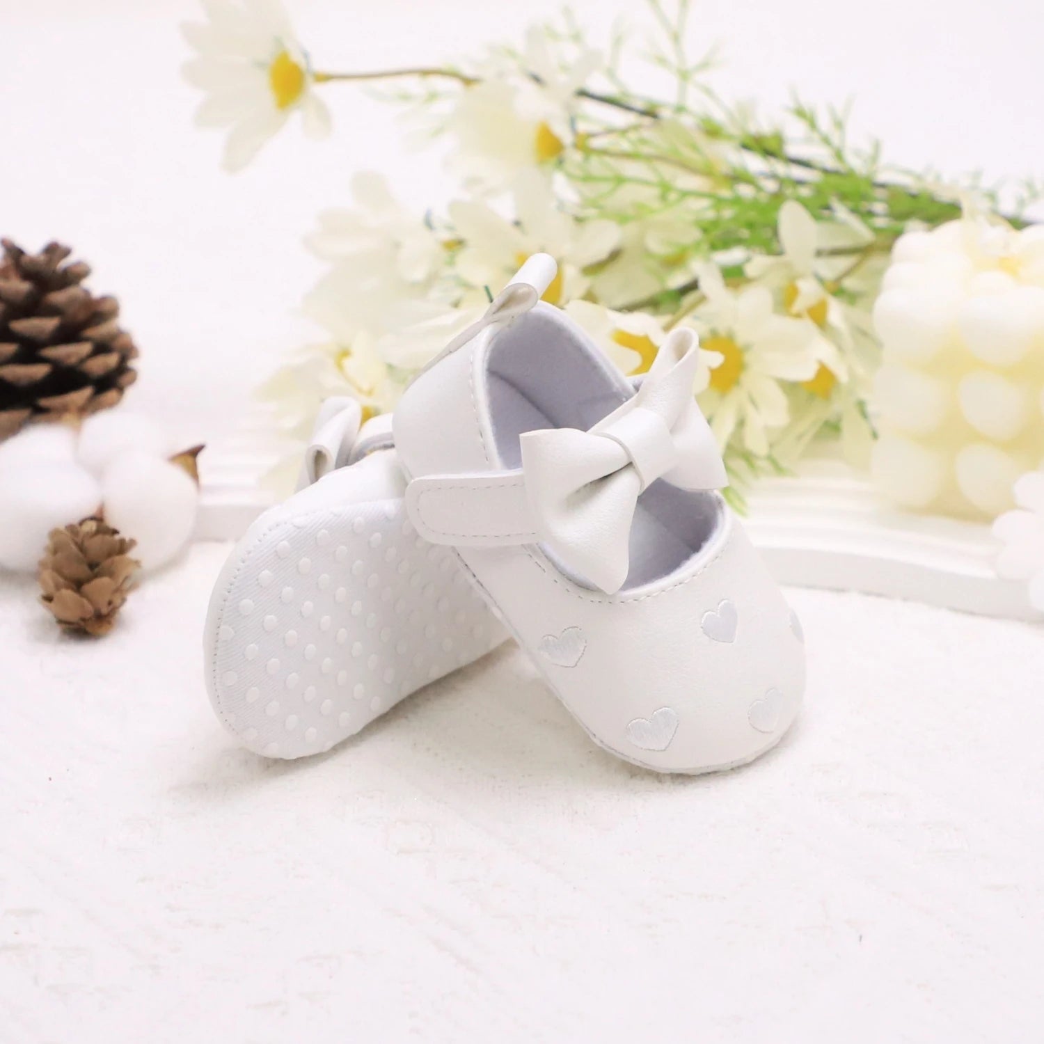 Love Embroidered Baby Girl Shoes – Soft First Step Walkers