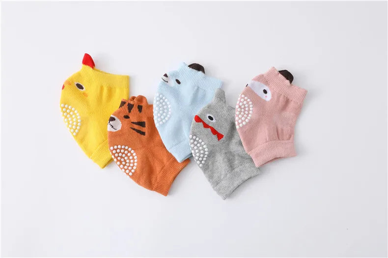 Cotton Baby Knee Pads – Anti-Slip Crawling Protection (0–3 Years)
