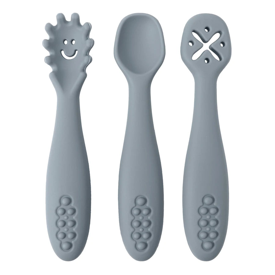 3PCS Baby Learning Spoon Set – Toddler Feeding Utensils