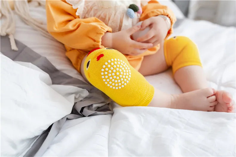 Cotton Baby Knee Pads – Anti-Slip Crawling Protection (0–3 Years)