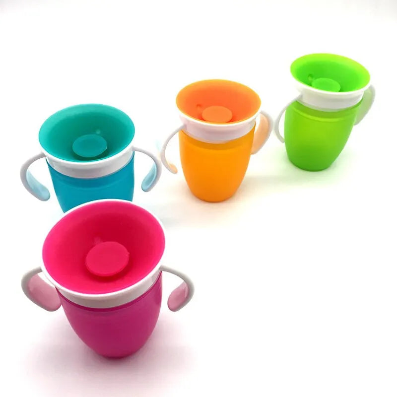 Silicone Cup Mouth 360 Leak Proof Sprinkling Magic Cup Baby Children Learn To Drink Anti Choke Drink Cup