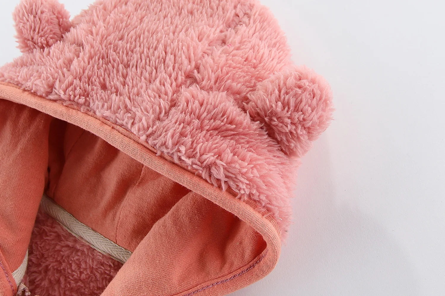 Spring and Autumn Children's Fleece Coat Baby Bear Ears Long Sleeve Warm Jacket 0-3 Years Old Child Clothing