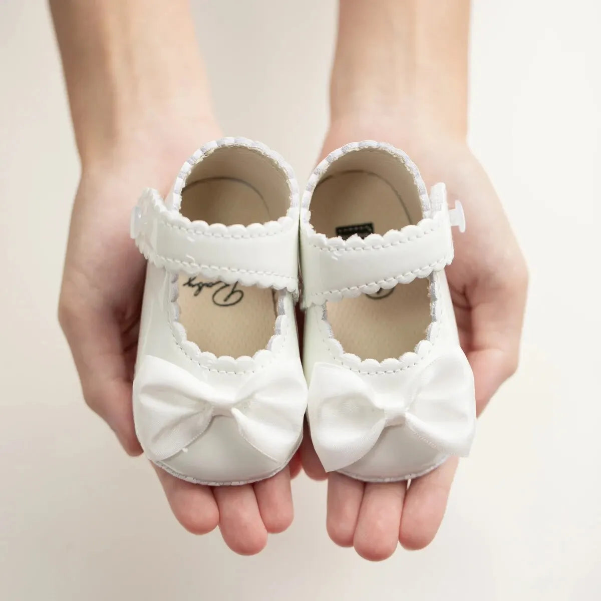 Meckior PU Leather Bowknot Baby Girl Shoes – Soft Sole Flats