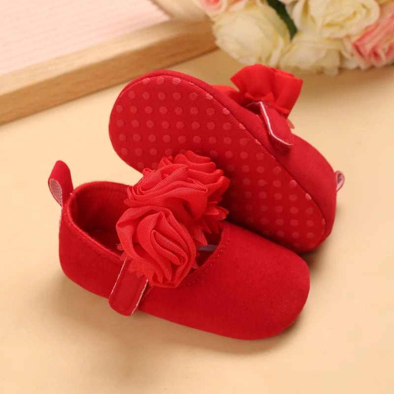 White Lace Princess Baby Shoes – Soft Sole First Walkers