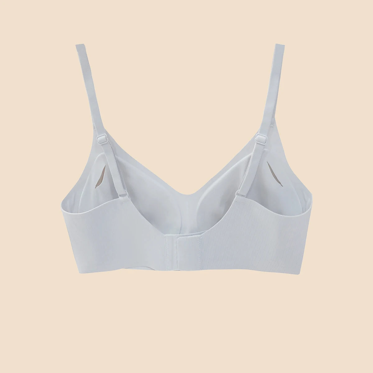 New Women'S Maternity Bra With Front Opening Solid Color Seamless Comfort Stripes V-Neck Jelly Style Nursing Bra