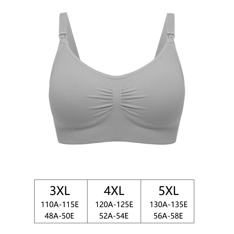 Adjustable Plus Size Nursing Bra – Seamless & Breathable