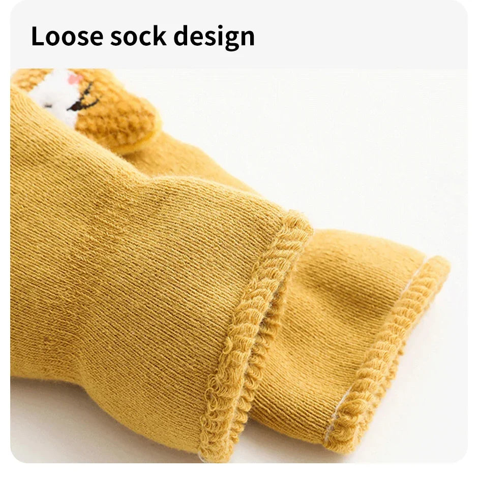 Warm Anti-Slip Cartoon Baby Socks – Winter Indoor (Unisex)